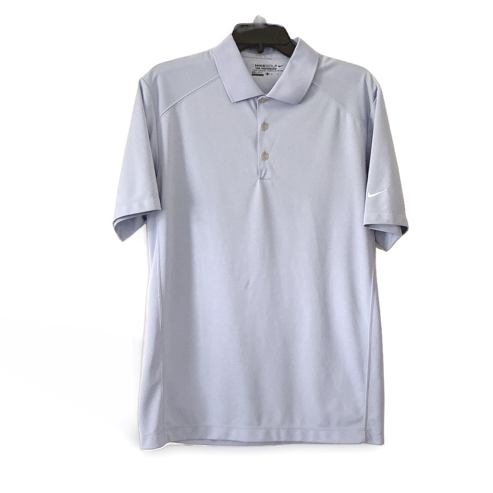 Nike Golf Tour Performance Dri-FIT Polo Shirt Medium Light Blue Short Sleeve